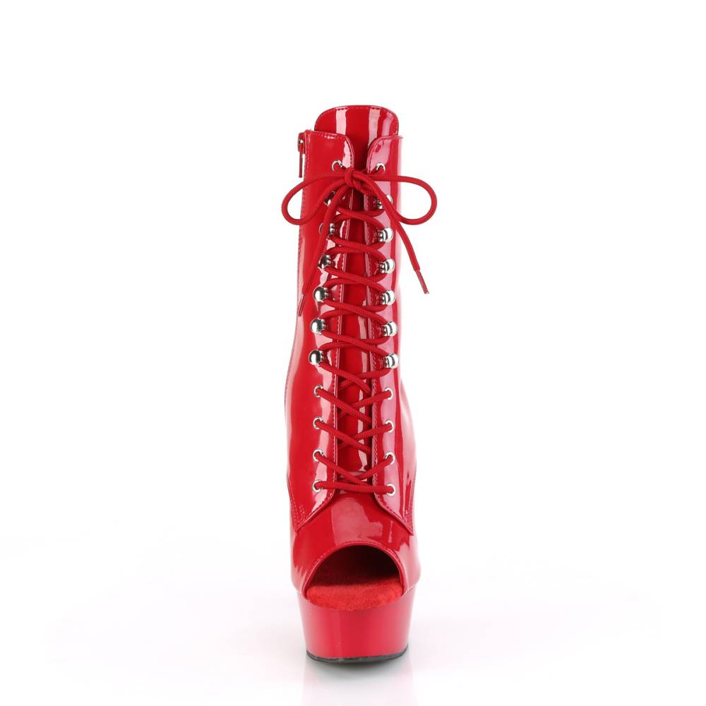 Pleaser - DELIGHT-1021 Plateau Laarzen - Rood